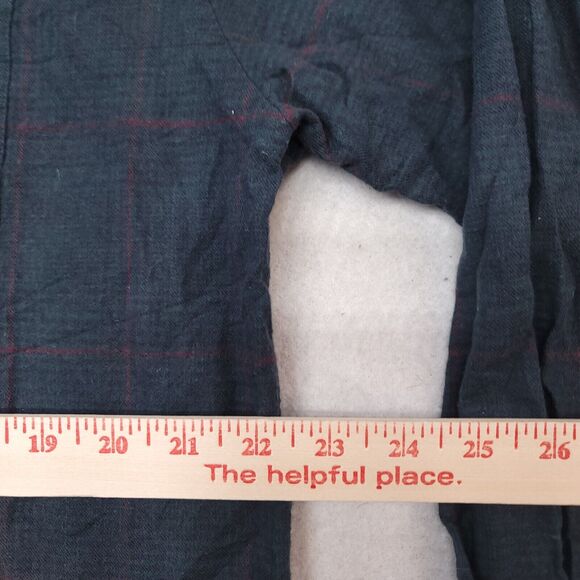 Woodbourne Road Windowpane Flannel Button Up Shirt Mens Size Large L Green - Picture 8 of 10